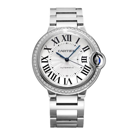 cartier ballon bleu diamond dial 36mm steel &|cartier ballon bleu price list.